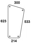 Frontscheibe unten re/li für Kabine SEK, f. Deutz (04340330)