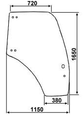 Türscheiben rechts passend für Agrotron, MK 3 für Deutz
