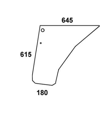 Türscheibe unten re / li für Case, Steyr (1-34-703-118)