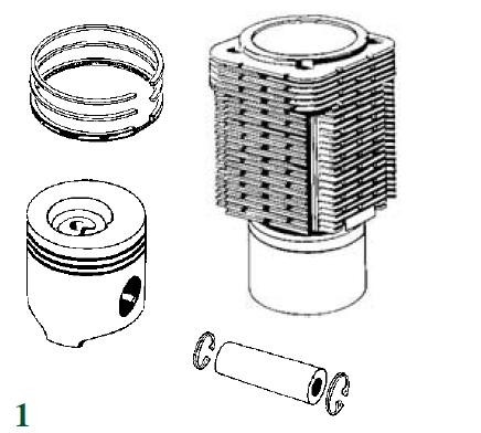 Kolben-Ringe-Buchsen-Satz für Deutz / KHD BF6L912, BL6L912