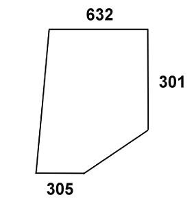 Türscheibe oben links/rechts für Case/Steyr (3223761R1)