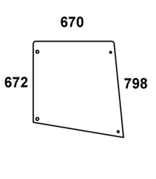 Türscheibe oben für Case IH Kabine Combi Cab