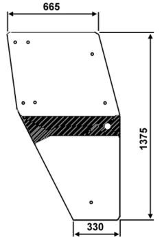 Türscheibe rechts für Serie-DX; für Deutz