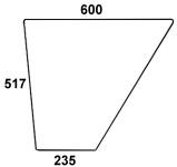 Türscheibe unten rechts/links für Fendt 600er 281507350010