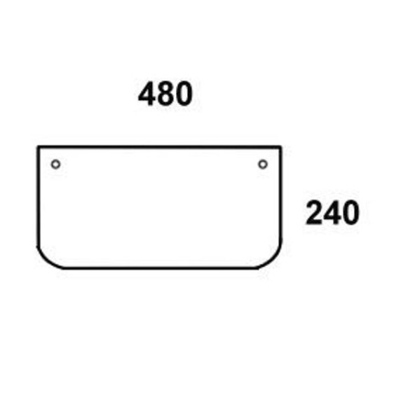 Heckscheibe unten passend für Case IH Silent S3 Kabine
