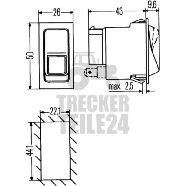 Schalter, p.f. Fendt-Traktoren D45065100