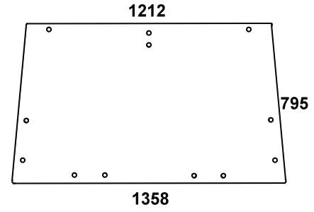 Frontscheibe C 2000 für Steyr/Case (3232781R1)