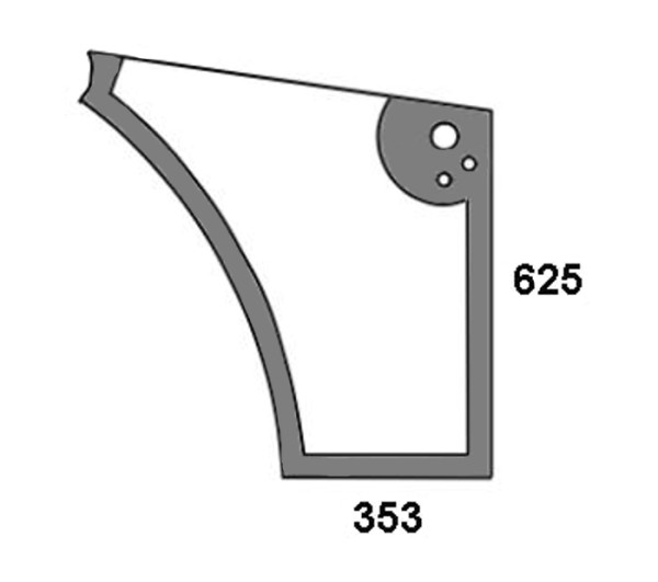 Türscheibe rechts unten für New Holland (5092899)
