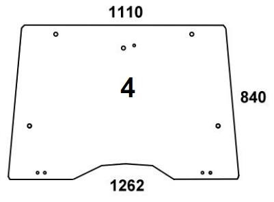 Frontscheibe passend für Massey Ferguson MF300 (3901099M1)