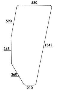 Türscheibe links für New Holland Serie CS (5130 883)
